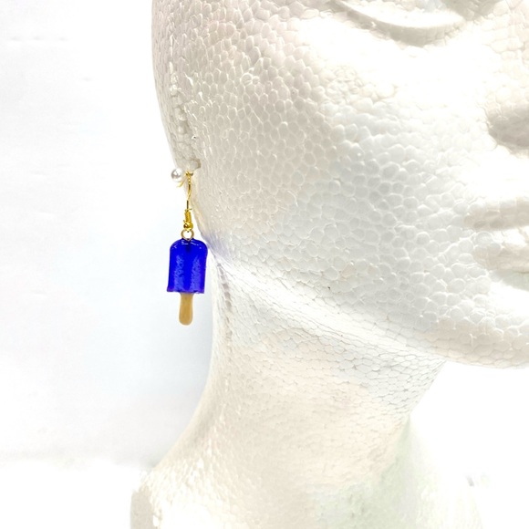 HANDMADE Popsicle Resin Art Dangle Earrings - Picture 2 of 10